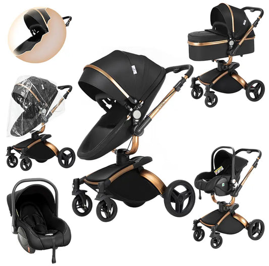 3 in 1 Luxus Kinderwagen